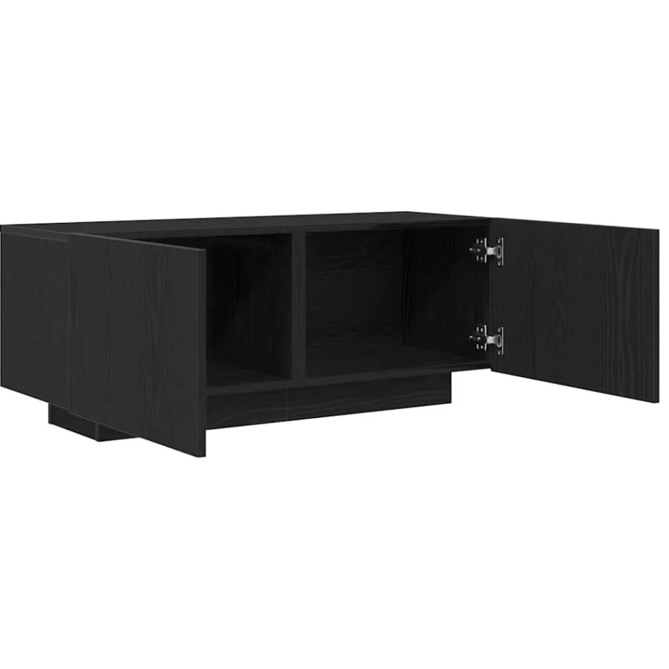 vidaXL TV-kast 100 x 35 x 40 cm Zwart Eiken Bewerkt hout, foto 3