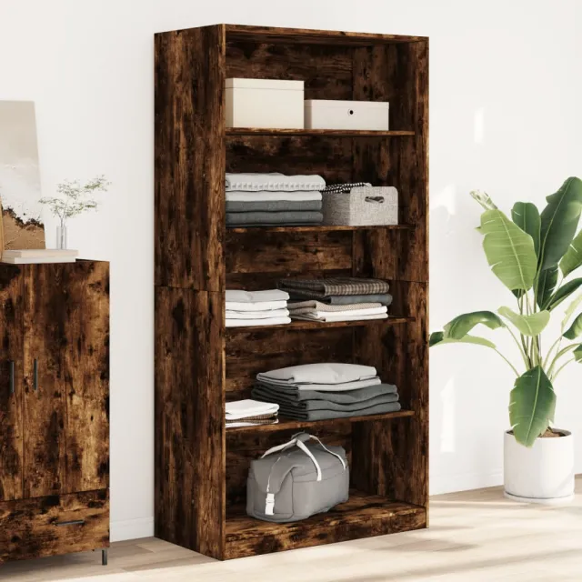 vidaXL Kledingkast 100x50x200 cm bewerkt hout gerookt eikenkleurig, foto 2