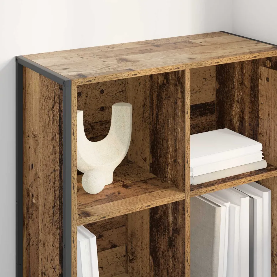 vidaXL Boekenkast Oud Hout 68 x 30 x 108 cm Bewerkt hout bruin, foto 4