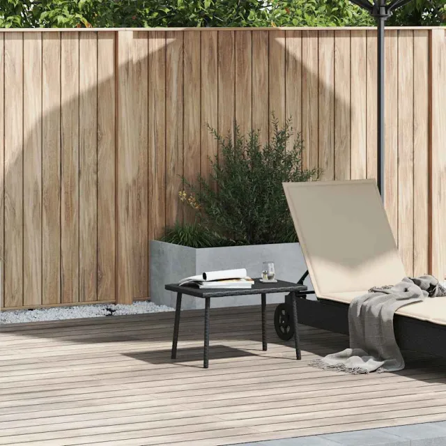 vidaXL Tuin salontafel rechthoekig 60x40x37 cm poly rattan zwart, foto 2