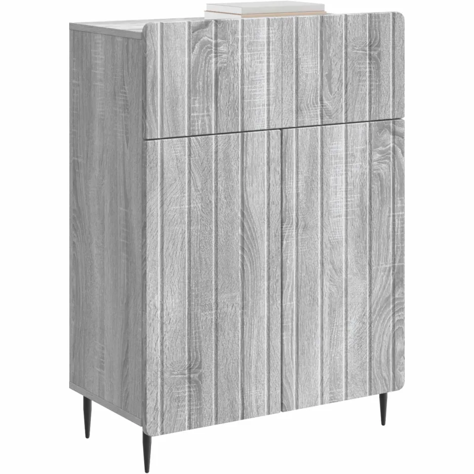 vidaXL Dressoir Grijs sonoma 66 x 34,5 x 92 cm Bewerkt hout