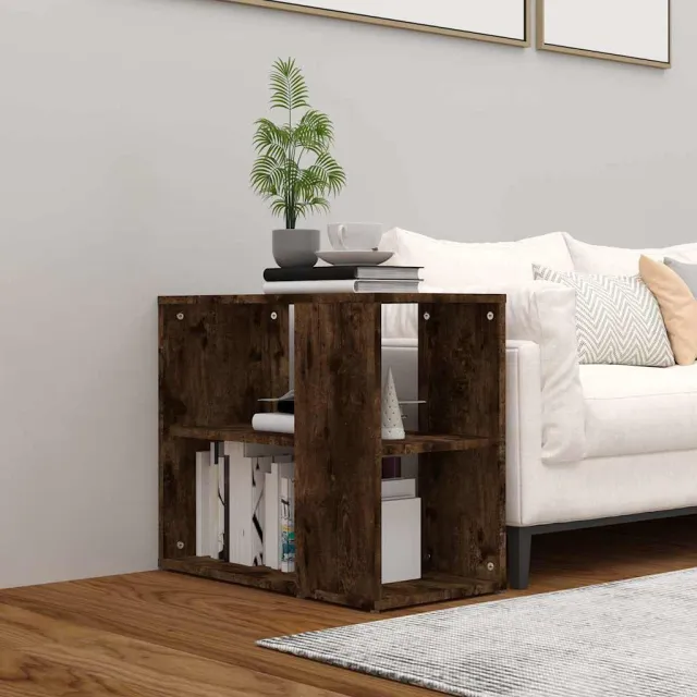 vidaXL Bijzetkast 60x30x50 cm bewerkt hout gerookt eikenkleurig, foto 2