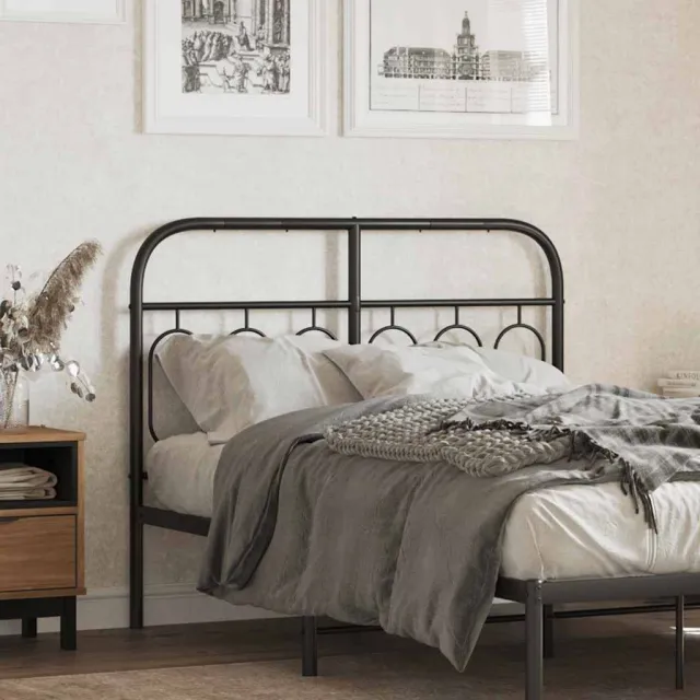 vidaXL Vervangend hoofdbord 120 cm metaal zwart