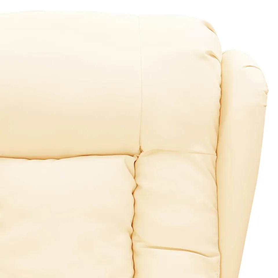 vidaXL Massagestoel kunstleer crèmekleurig, foto 4