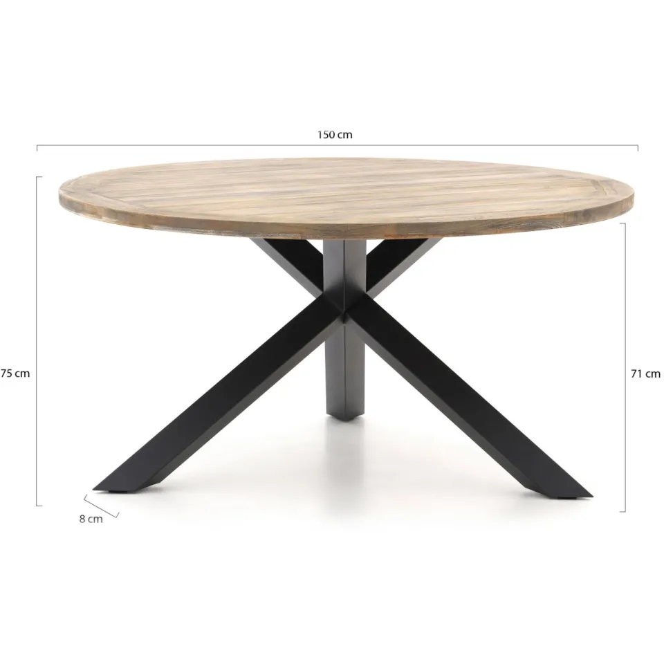 Bellagio tuinmeubelen Bellagio Mineo/ROUGH-Y ø 150cm dining tuinset 6-delig, foto 3