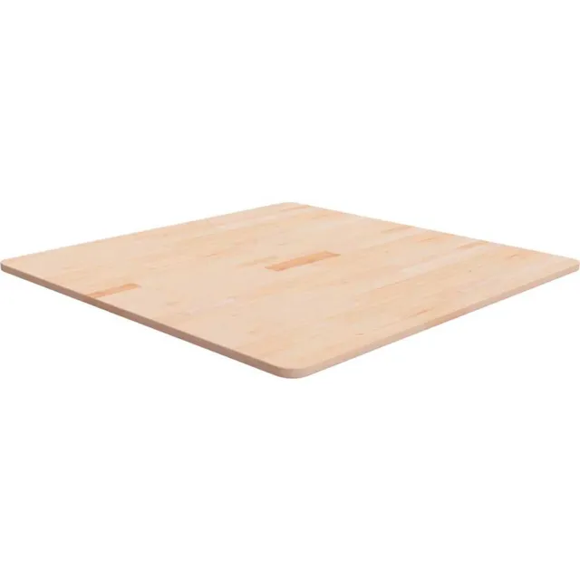vidaXL Tafelblad vierkant 80x80x1,5 cm onbehandeld massief eikenhout Bruin