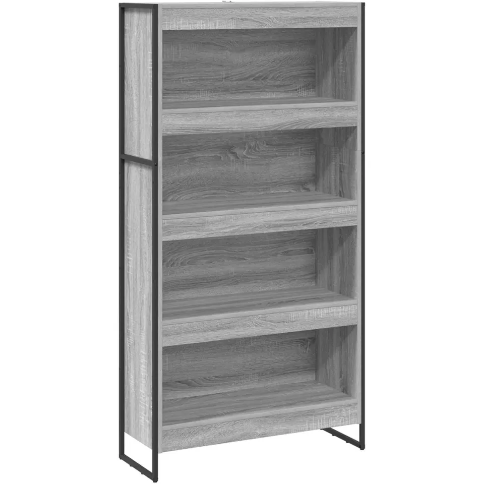 vidaXL Boekenkast 80 x 30 x 155 cm Grijs Sonoma, foto 3