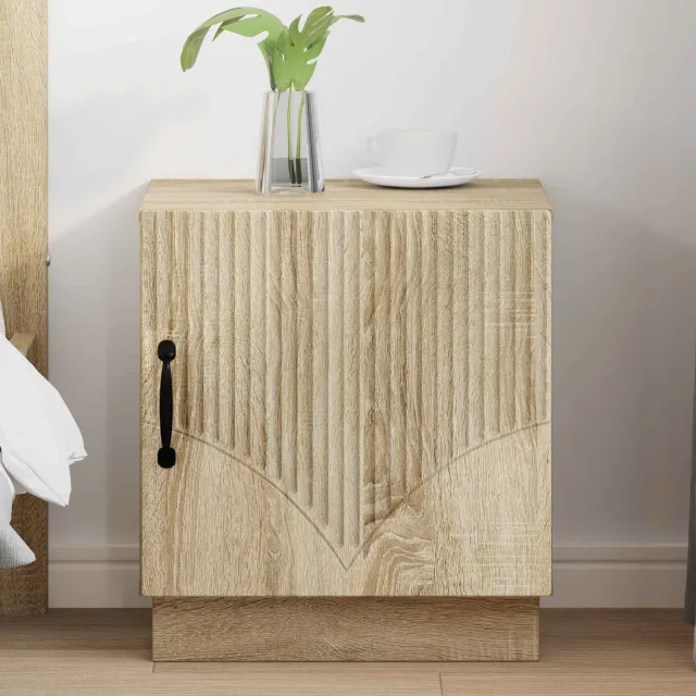 vidaXL Nachtkastje Sonoma Eiken 43 x 34,5 x 47 cm Bewerkt hout, foto 2