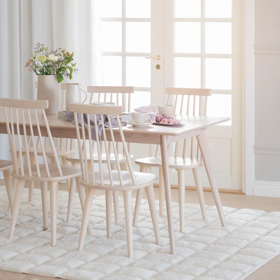 Rowico Home Yumi verlengbare houten eettafel whitewash - 190 x 90 cm, foto 3