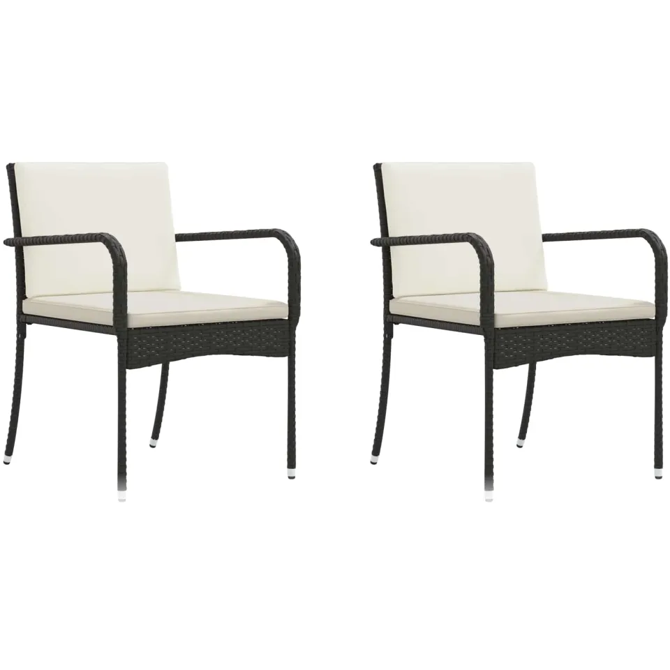 vidaXL Tuinset Zwart poly rattan, foto 4