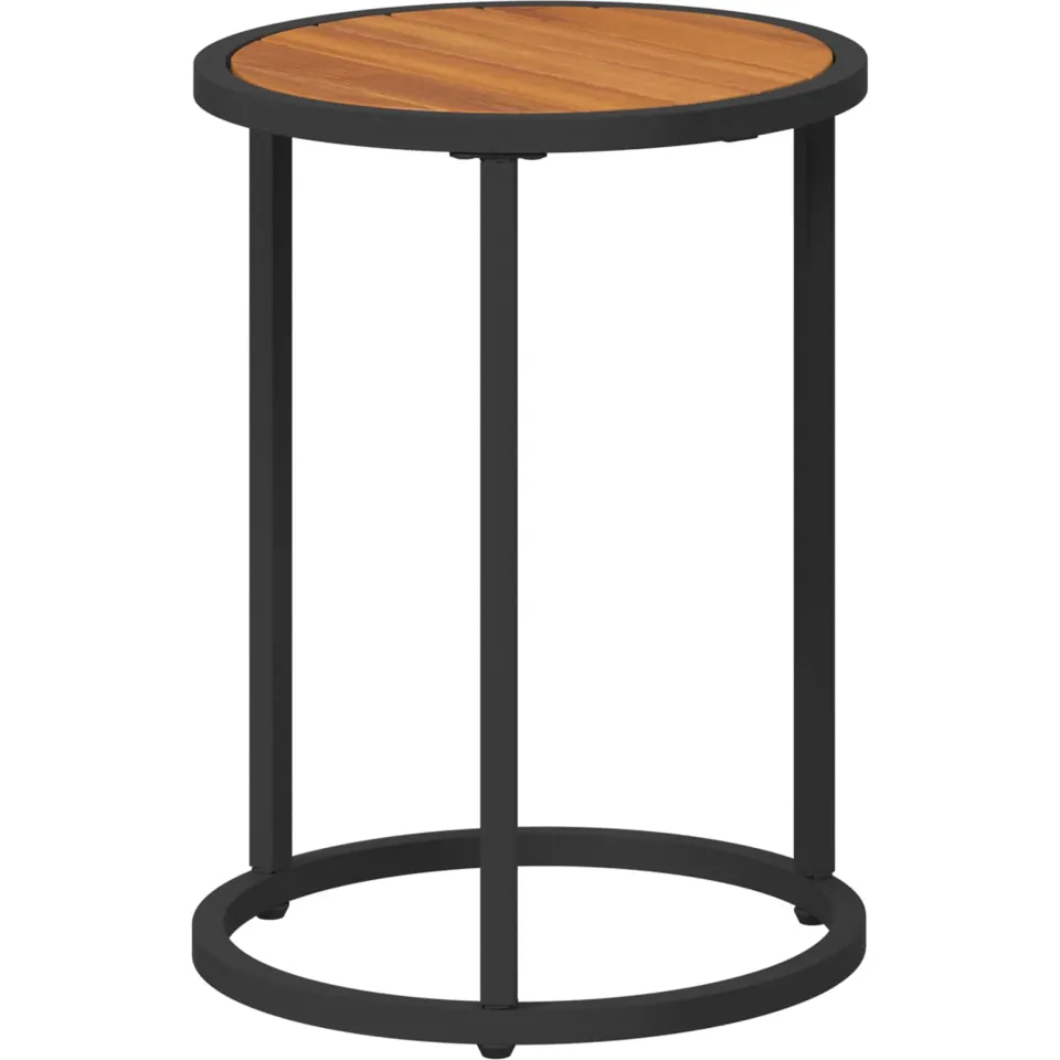 vidaXL Koffietafel Set 2 st Naturel en Zwart 55 x 55 x 45 cm, foto 4