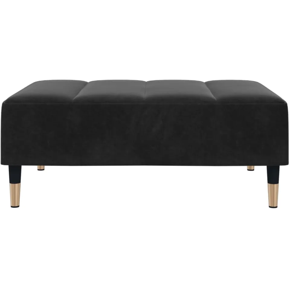 vidaXL Voetenbank 77x55x31 cm fluweel zwart, foto 4
