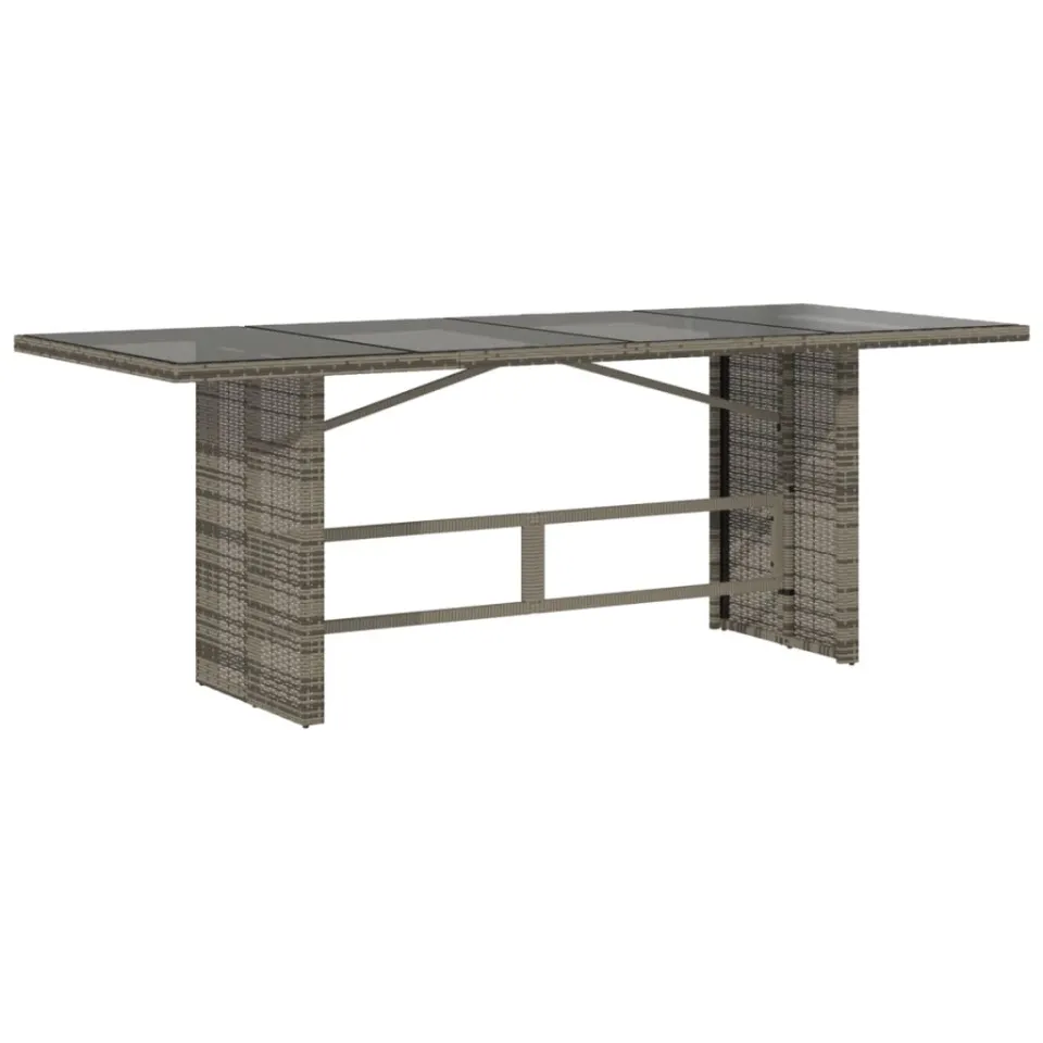 vidaXL 7-delige Tuinset met kussens poly rattan grijs, foto 4