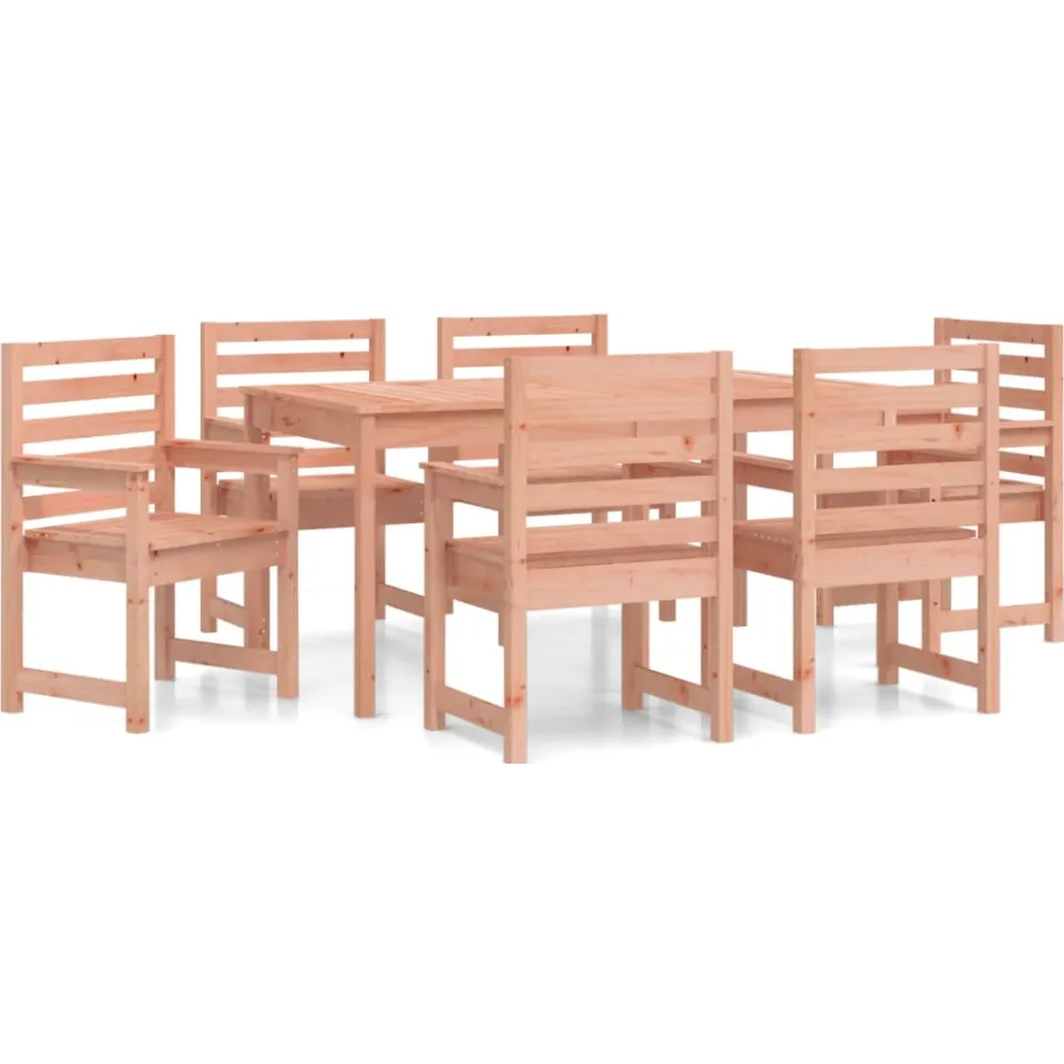 vidaXL 7-delige Tuinset massief douglashout Bruin