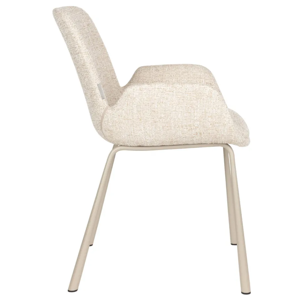 Zuiver Brit eetkamerstoel met armleuningen beige, foto 6