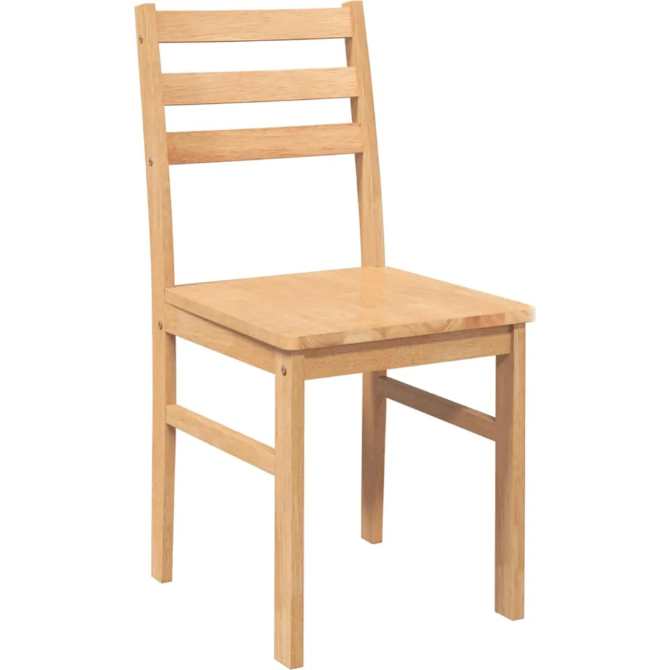 vidaXL Eetkamerstoelen 2 st massief hout rubber bruin, foto 4