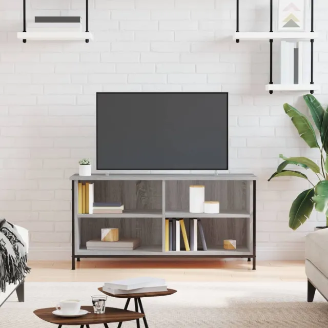 vidaXL Tv-meubel 100x40x50 cm bewerkt hout grijs sonoma eikenkleurig, foto 2