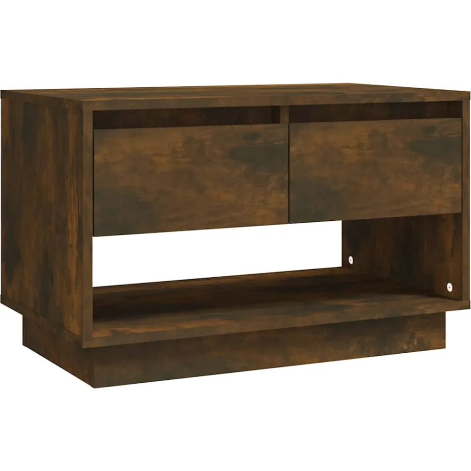 vidaXL Tv-meubel 70x41x44 cm bewerkt hout gerookt eikenkleurig Bruin