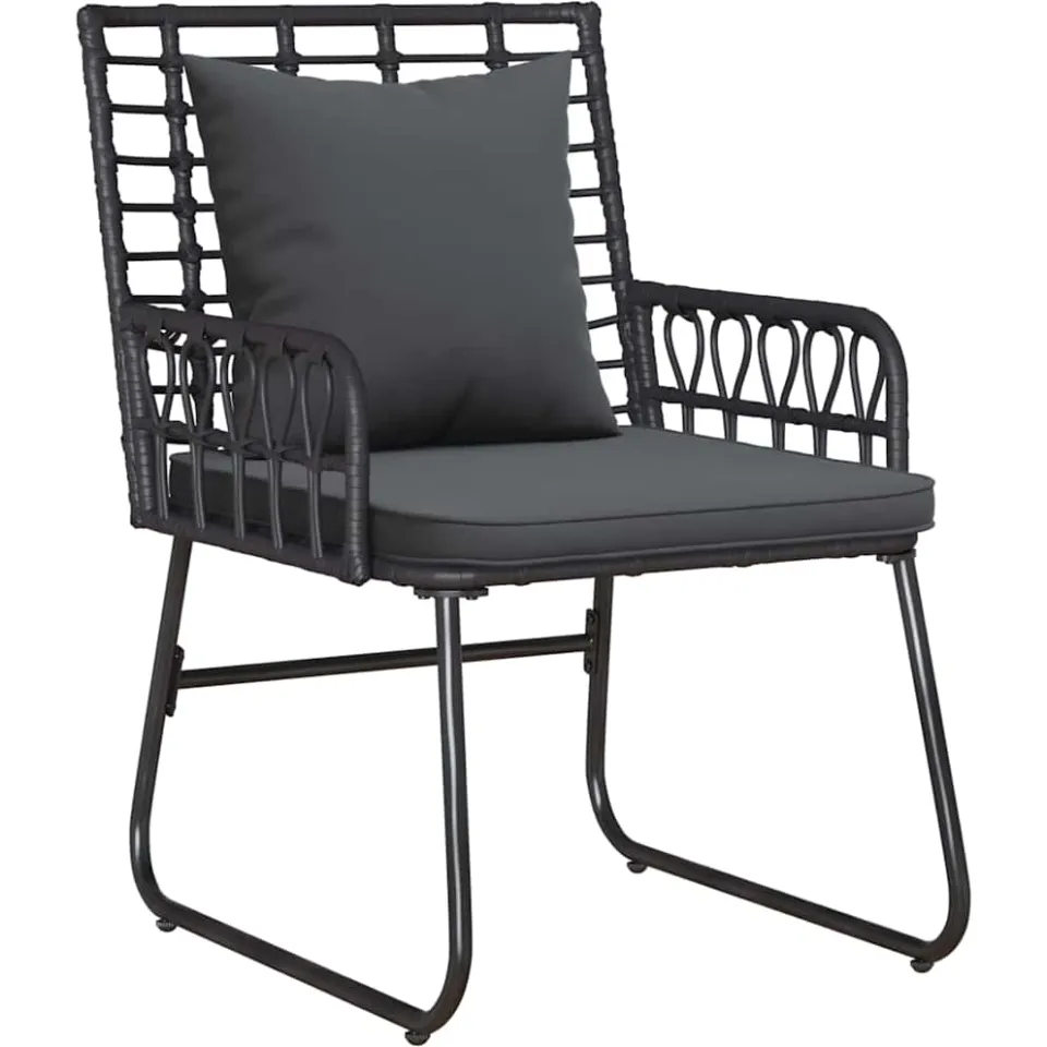 vidaXL Tuin eettafelset 3 st Zwart en Anthraciet poly rattan, foto 4