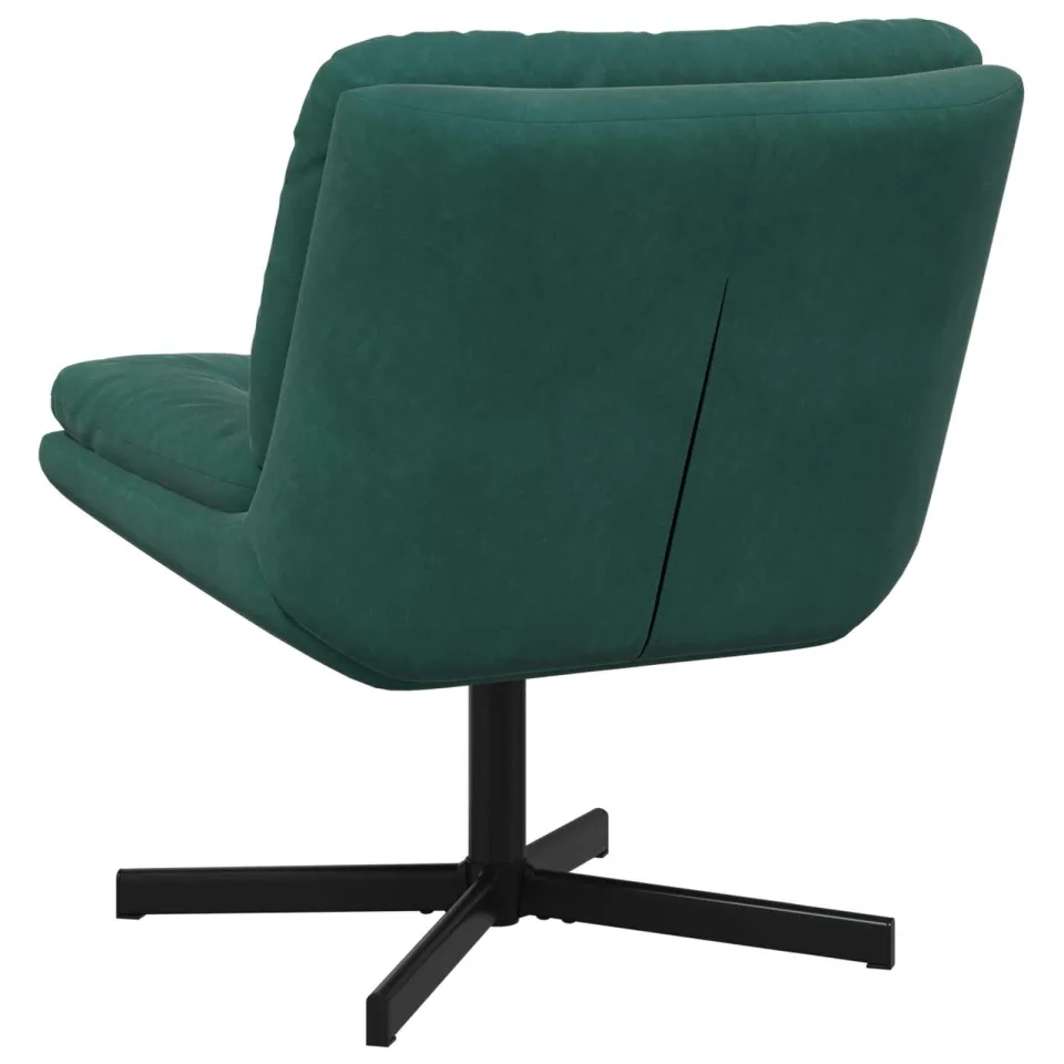 vidaXL Draaibare Relaxstoel Donkergroen 63 x 75 x 76 cm Fluweel groen, foto 4