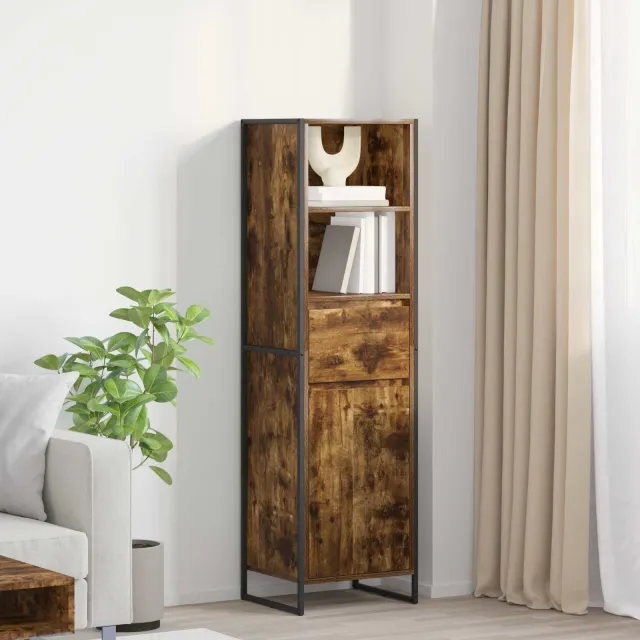 vidaXL Boekenkast Gerookt eiken 43 x 36 x 150.5 cm Bewerkt hout