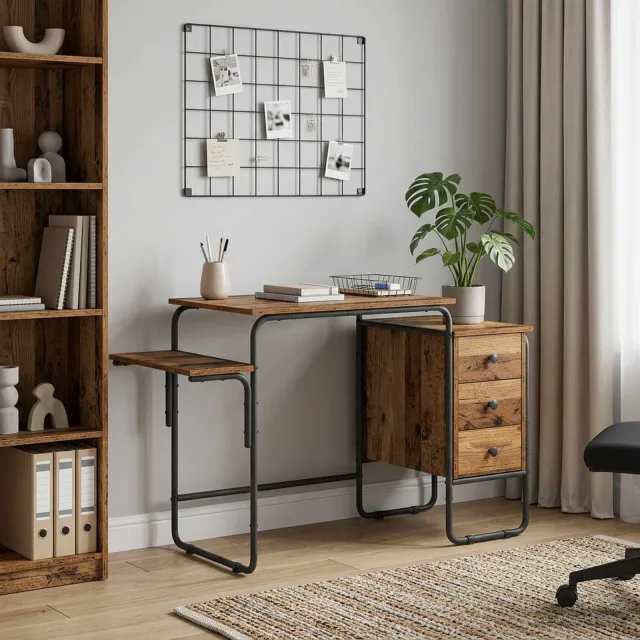 vidaXL Bureau met opbergruimte Oud hout 120 x 50 x 75 cm bruin, foto 2