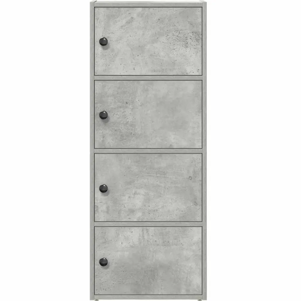 vidaXL Boekenkast 40x24x102 cm bewerkt hout betongrijs grijs, foto 4