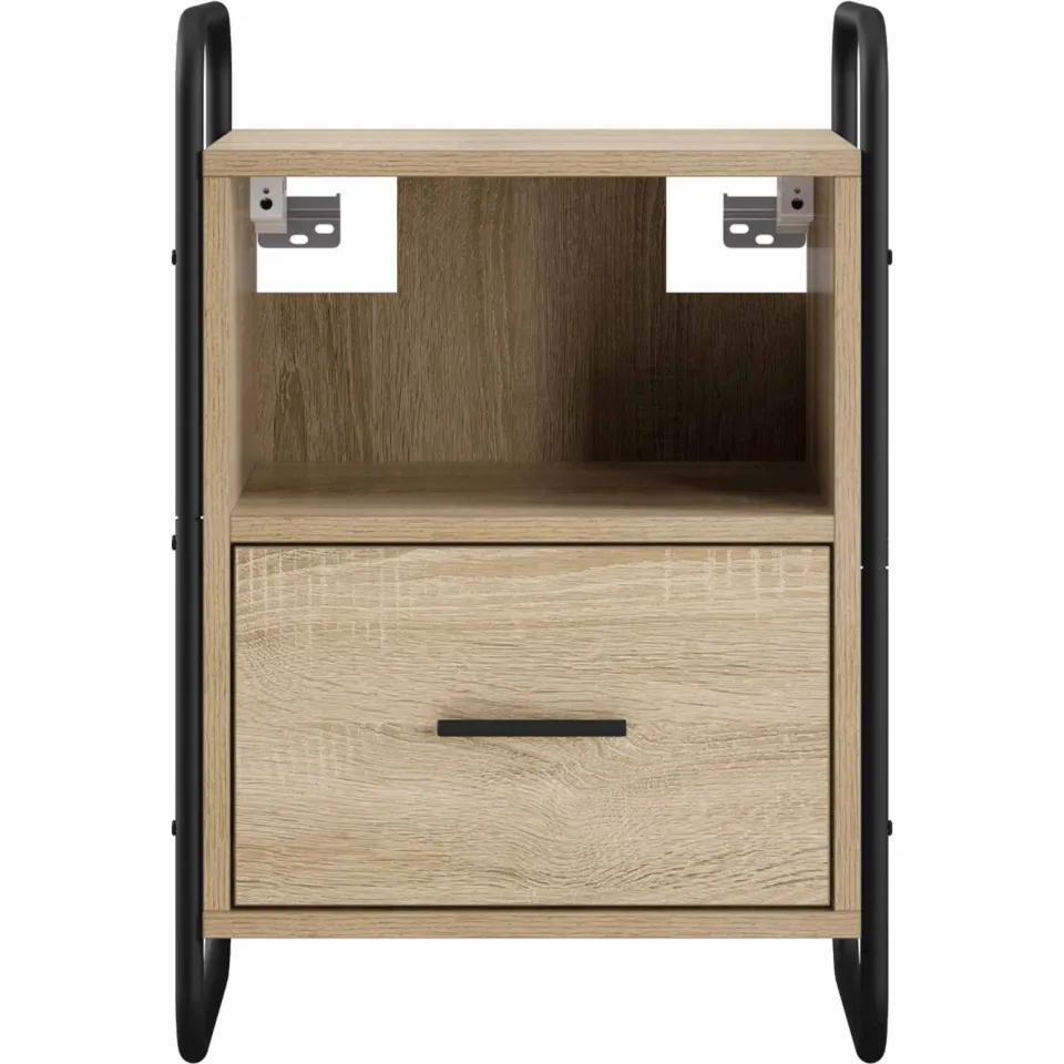 vidaXL Hangend nachtkastje Sonoma Eiken 40 x 30 x 60 cm Bewerkt hout, foto 4