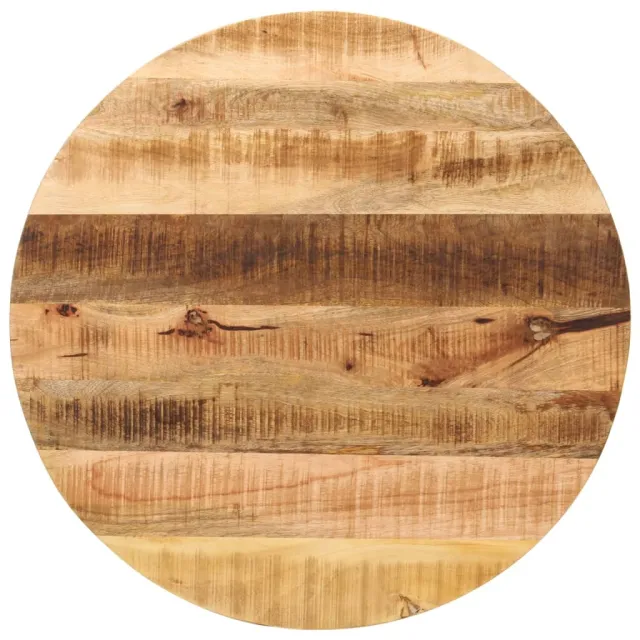 vidaXL Tafelblad rond Ø 80x3,8 cm massief ruw mangohout Bruin