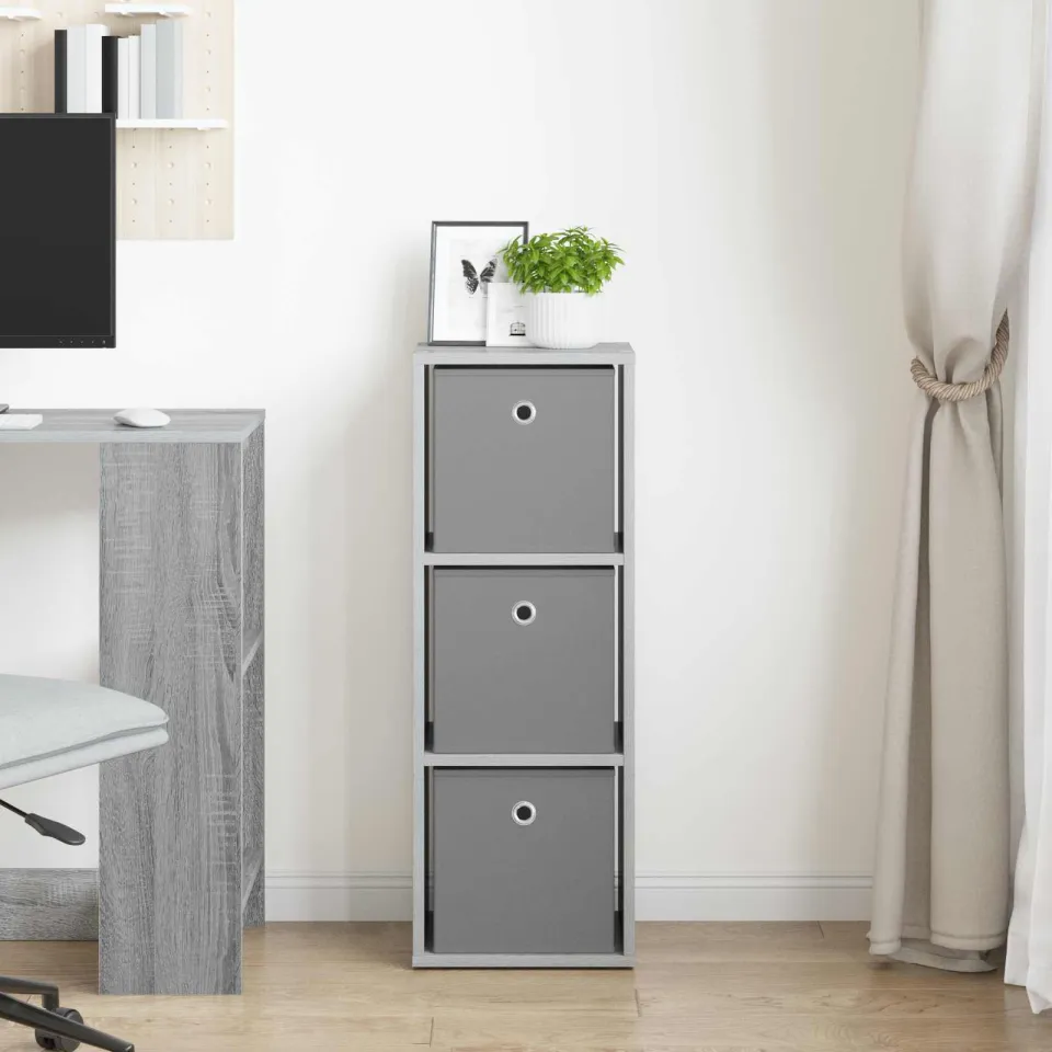 vidaXL Dressoir met lade Grijs Sonoma 30,5 x 27 x 84,5 cm, foto 3