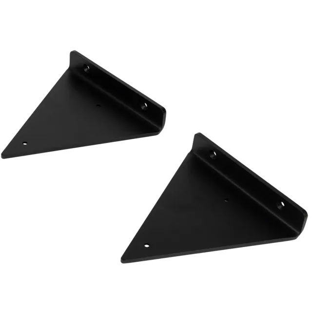 Wovar Plankdrager Zwart Industrieel Driehoekvorm 2,6 x 13,5 cm | Set 2 Stuks