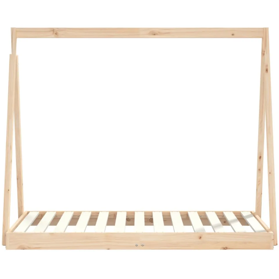 vidaXL Kinderbedframe 70x140 cm massief grenenhout bruin, foto 4