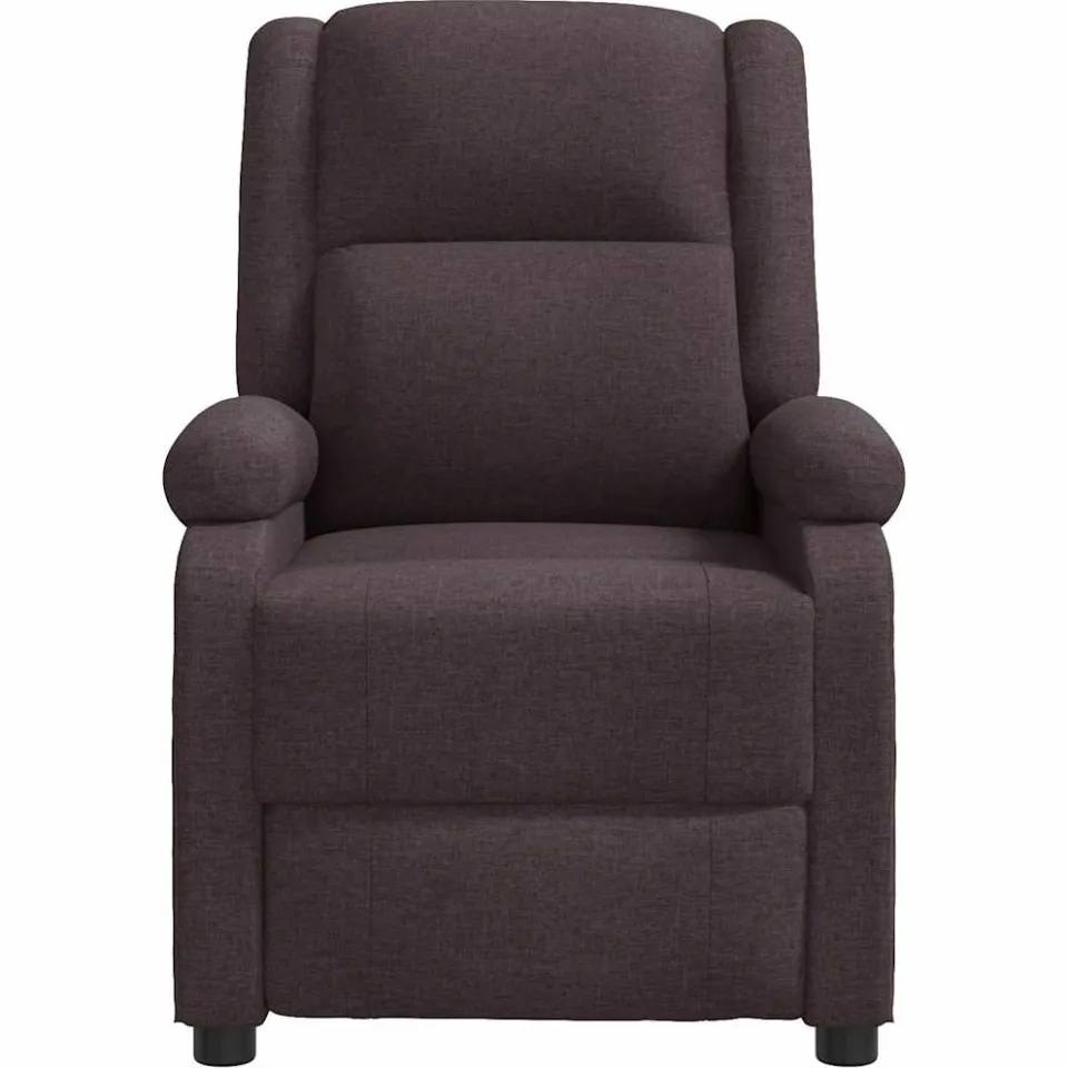 vidaXL Massagestoel stof donkerbruin bruin, foto 3