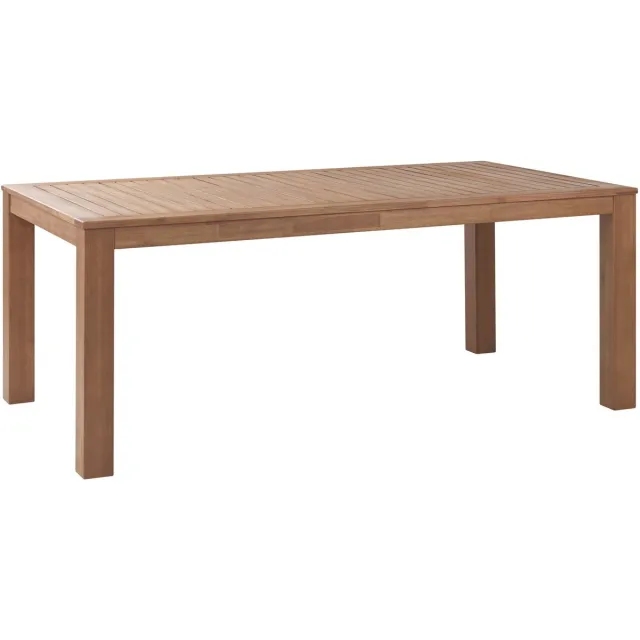 Beliani MONSANO - Tuintafel - Lichthout - 105 x 190 cm - Eucalyptushout Bruin