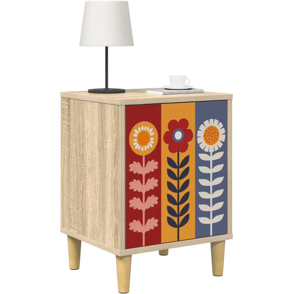 vidaXL Nachtkastje ESSEN 2 st Sonoma Eiken 36 x 33 x 50 cm Bruin