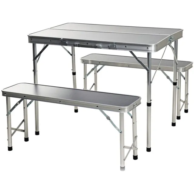Redcliffs Tafel met twee stoelen Redcliffs 90 x 60 x 70 cm Grijs (3 Onderdelen) zilver