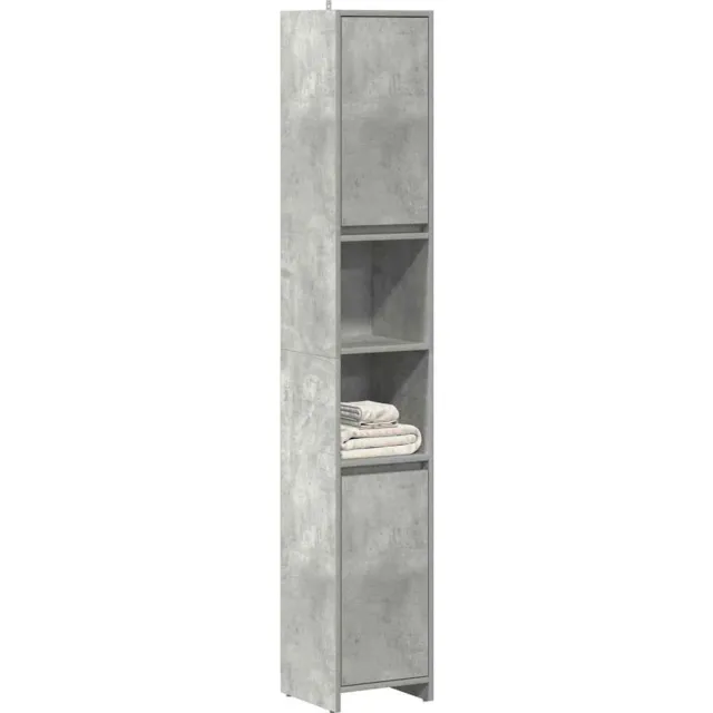 vidaXL Badkamerkast 30x30x183,5 cm spaanplaat betongrijs