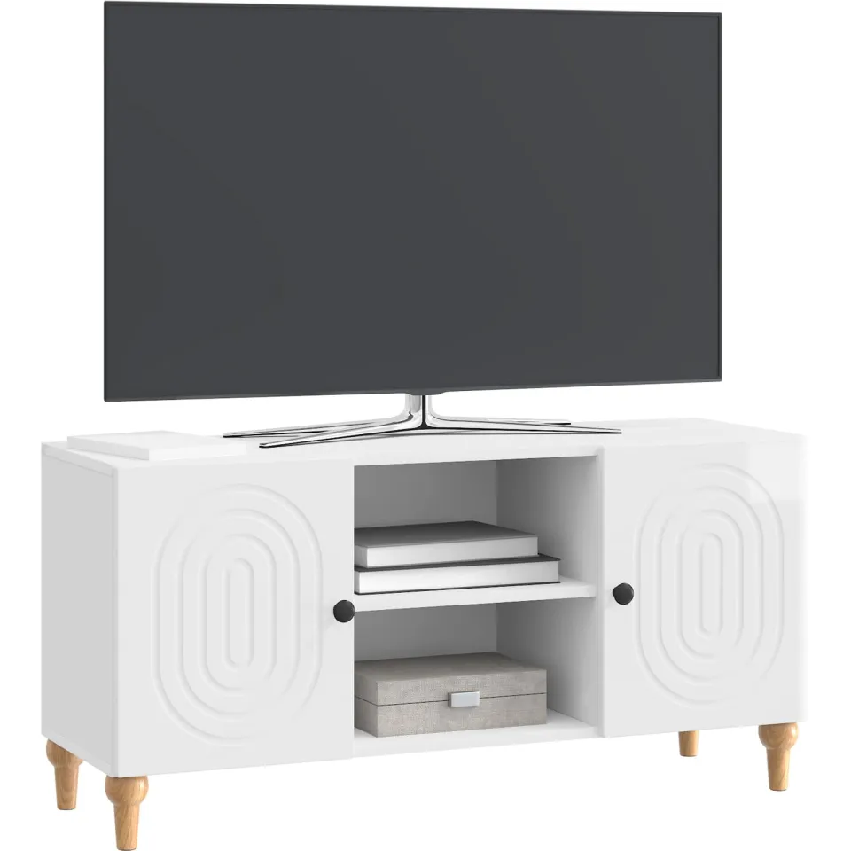 vidaXL TV-kast Hoogglans Wit 102 x 34,5 x 50 cm Bewerkt hout, foto 3