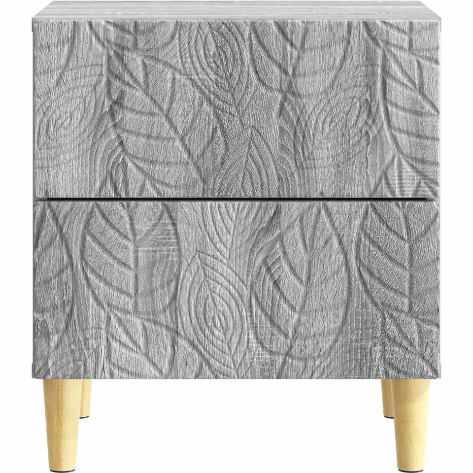 vidaXL Nachtkastje Grijs Sonoma 43 x 34,5 x 48 cm Bewerkt hout, foto 4