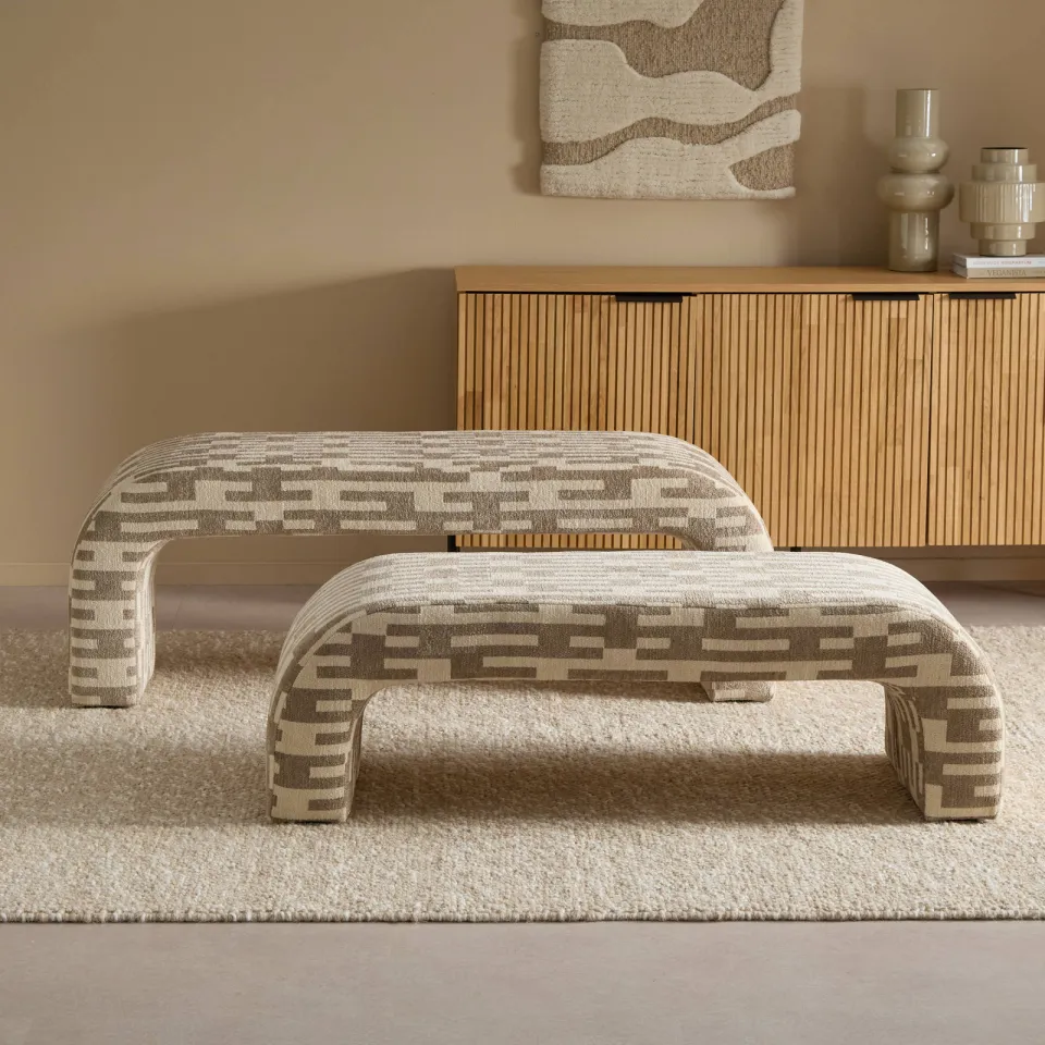 NOUS Living Cannes eetkamerbank city beige, foto 4