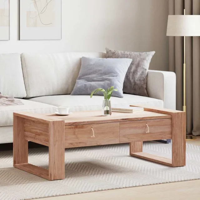 vidaXL Salontafel 110x60x40 cm massief teakhout bruin, foto 2