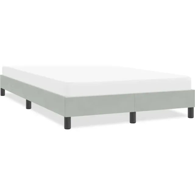 vidaXL Bedframe zonder matras 120x220 cm fluweel lichtgrijs