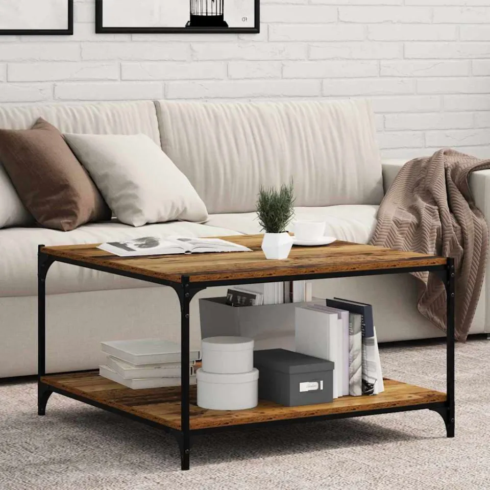 vidaXL Boekenplank Bord 3-laags 4 st 80 x 40 x 1,5 cm Bewerkt hout bruin, foto 3
