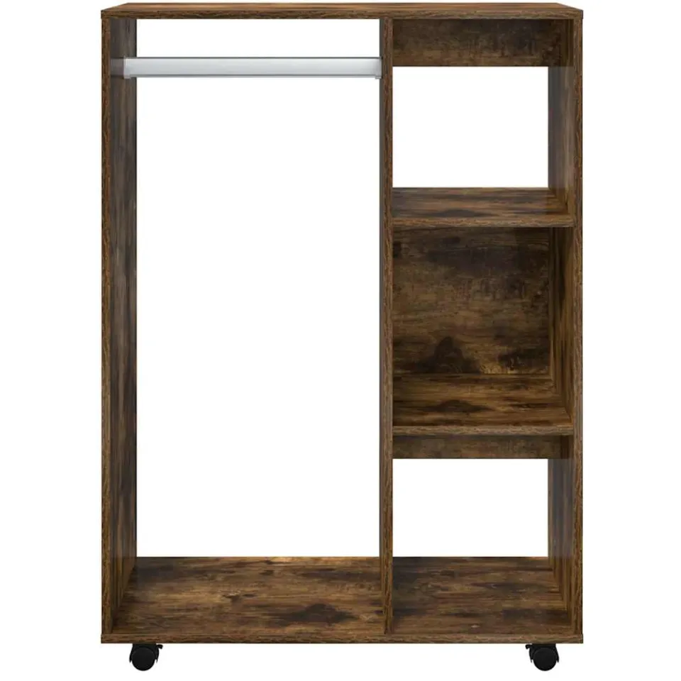 vidaXL Kledingkast 80x40x110 cm bewerkt hout gerookt eikenkleurig Bruin