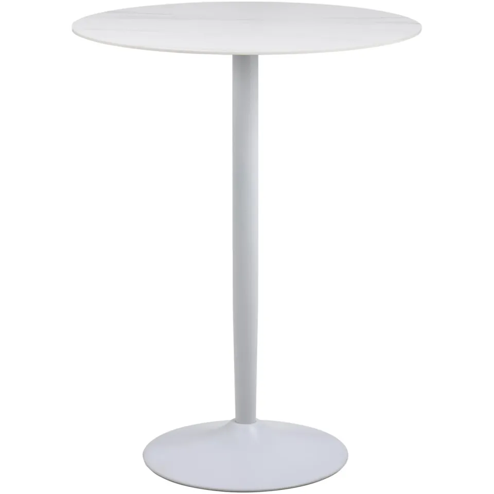 Bendt Ronde Bartafel 'Tempest' Keramiek met marmerprint, 80cm, kleur Wit