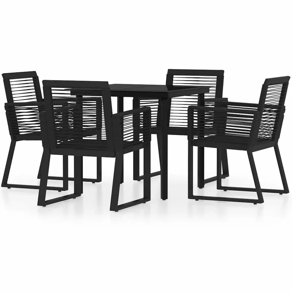 vidaXL 5-delige Tuinset zwart, foto 3