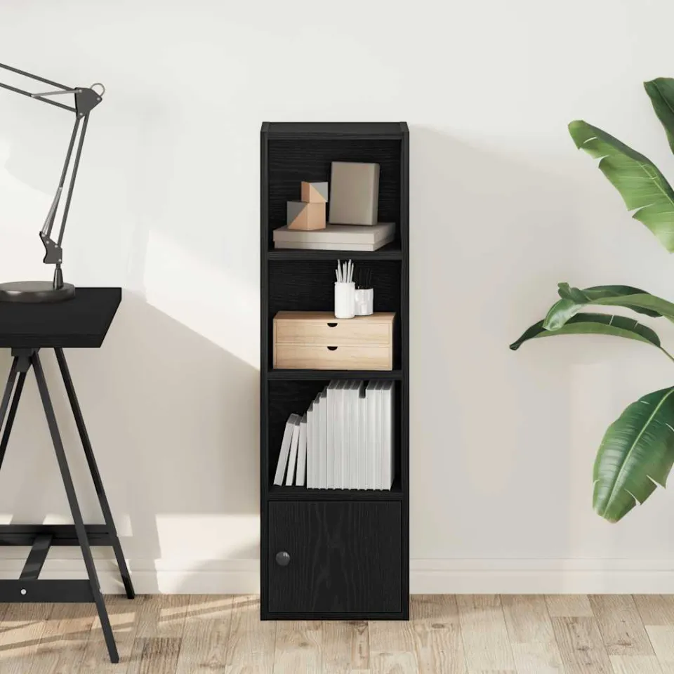 vidaXL Boekenkast 31x24x102 cm bewerkt hout zwart eikenkleurig, foto 2