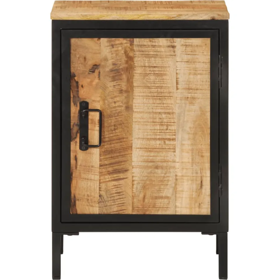 vidaXL Badkamerkast 40x30x60 cm massief mangohout en ijzer bruin, foto 3