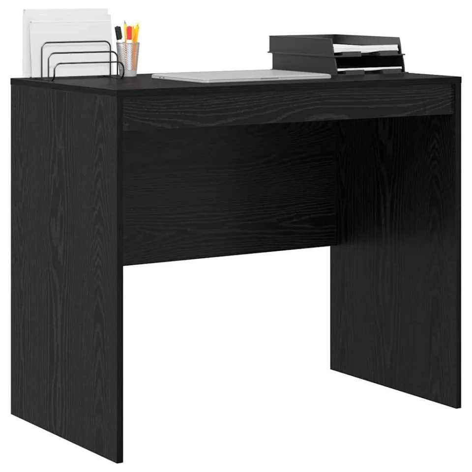 vidaXL Bureau Zwart Eiken 90 x 50 x 76 cm