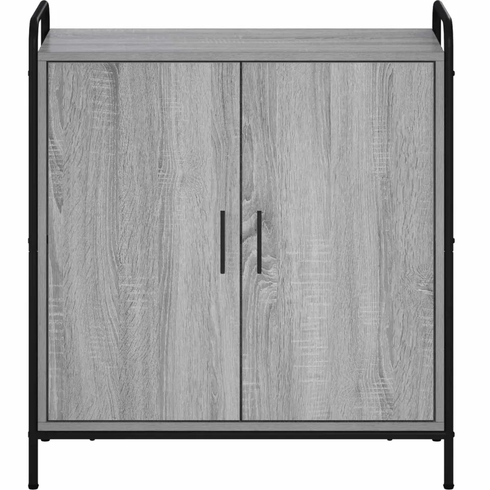 vidaXL Dressoir Grijs Sonoma 97 x 33 x 81 cm Bewerkt hout, foto 4